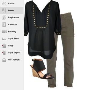 41 Hawthorn Black Studded Tunic
